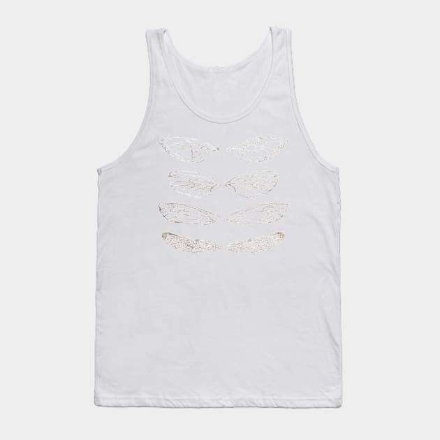 Insect Wings Silver - Butterfly, Moth, Cicada, and Dragonfly Tank Top by catherold